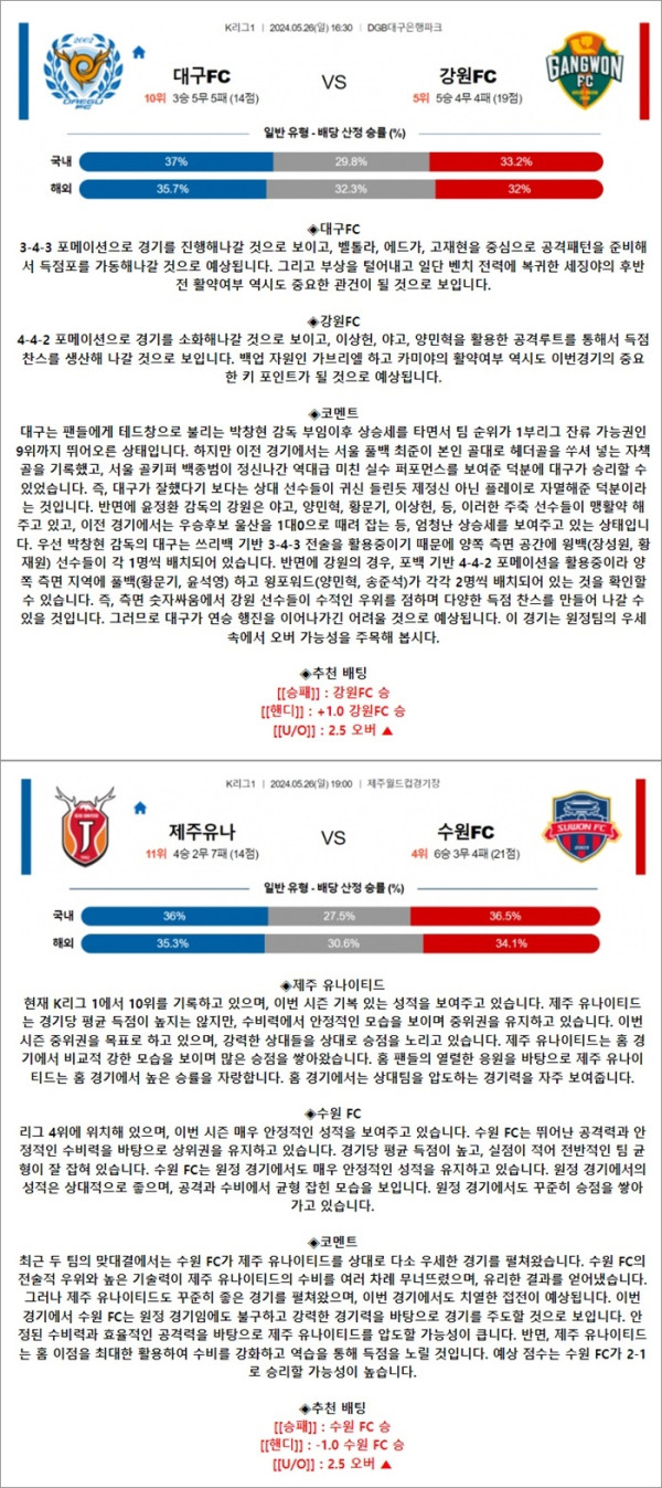 라운드TV 스포츠분석
